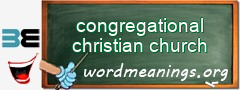 WordMeaning blackboard for congregational christian church